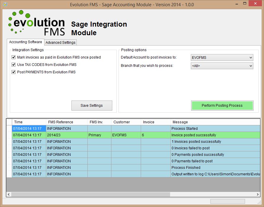 Sage Accounts Integration Module | Acorn MMS – Mason Management Software